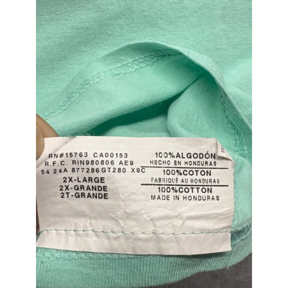 Hanes Georgia Bulldogs T-Shirt Mens 2XL Mint Green Graphic UGA NCAA Tee